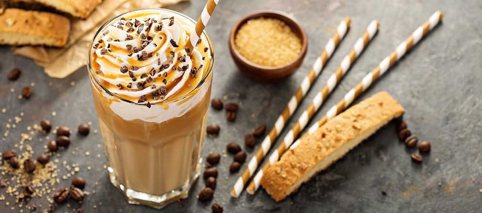 Vanille ijskoffie met medische drinkvoeding