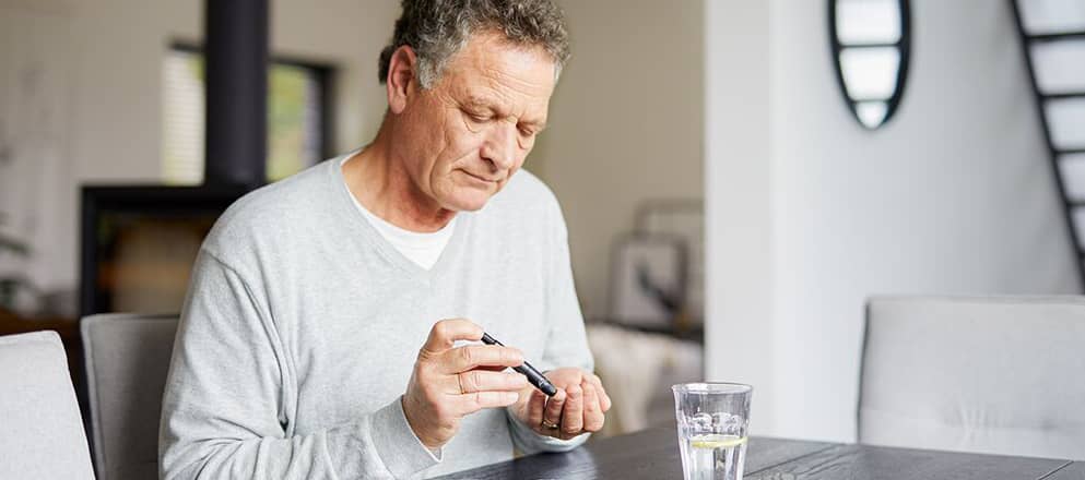 Man met diabetespen