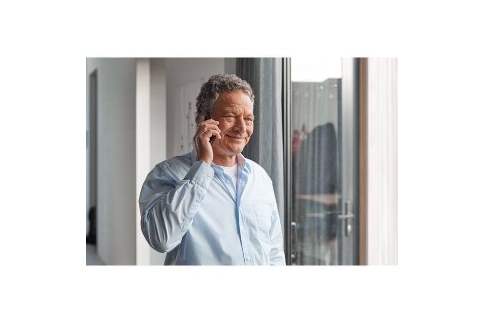 Client aan de telefoon