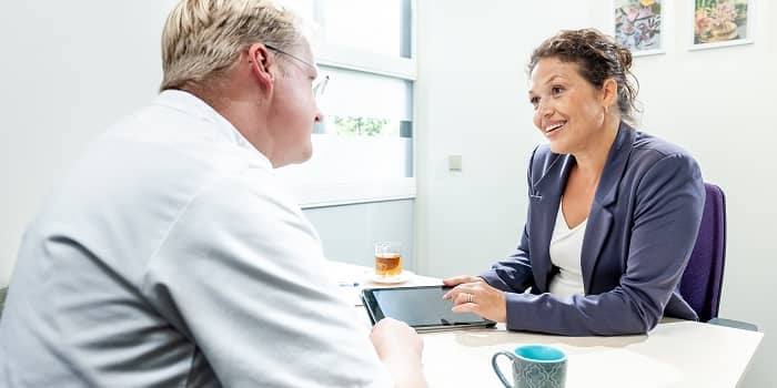 Salesgesprek met apotheker