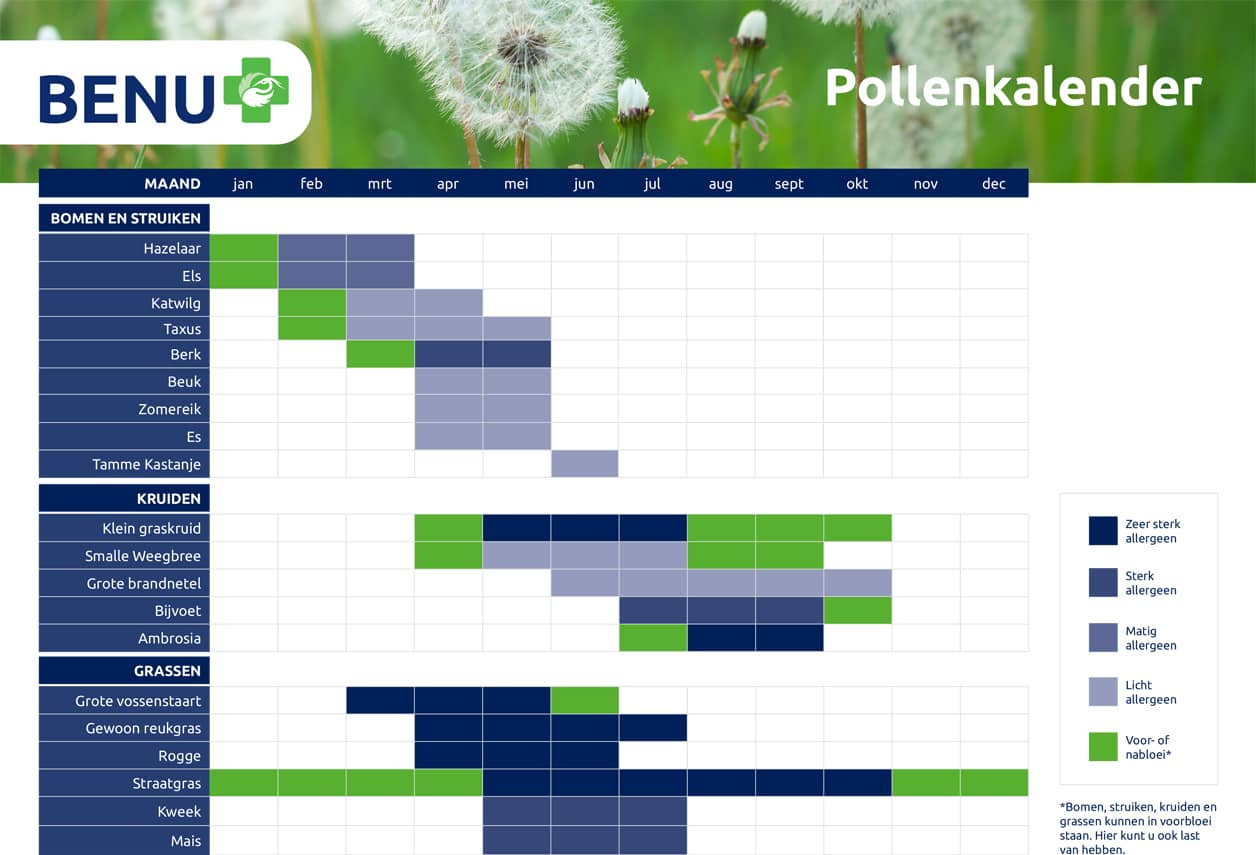 Pollenkalender BENU Apotheek
