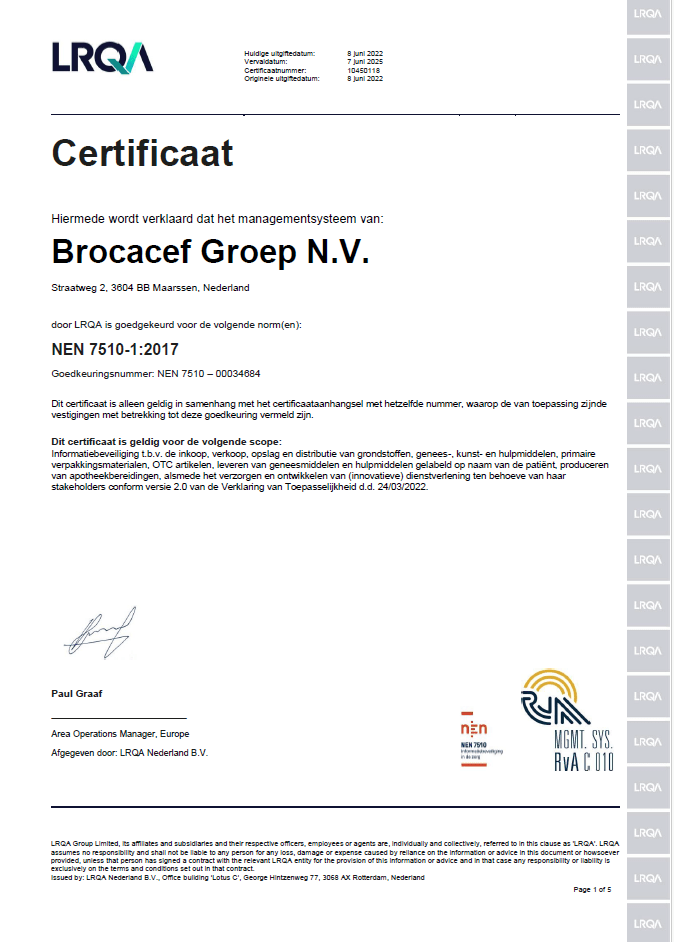 Certificaat NEN 7510