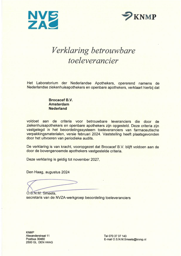 WINap certificaat NVZA